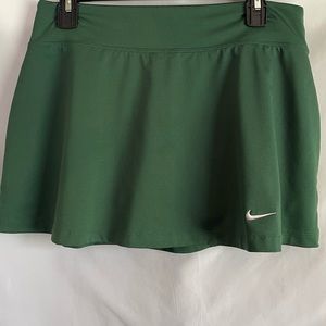 Nike Women’s Dri-Fit Athletic Tennis Golf Mini Skort Large Dark Green